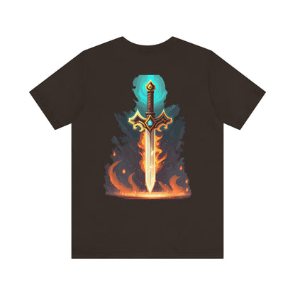 Graphic Tee: Flaming sword