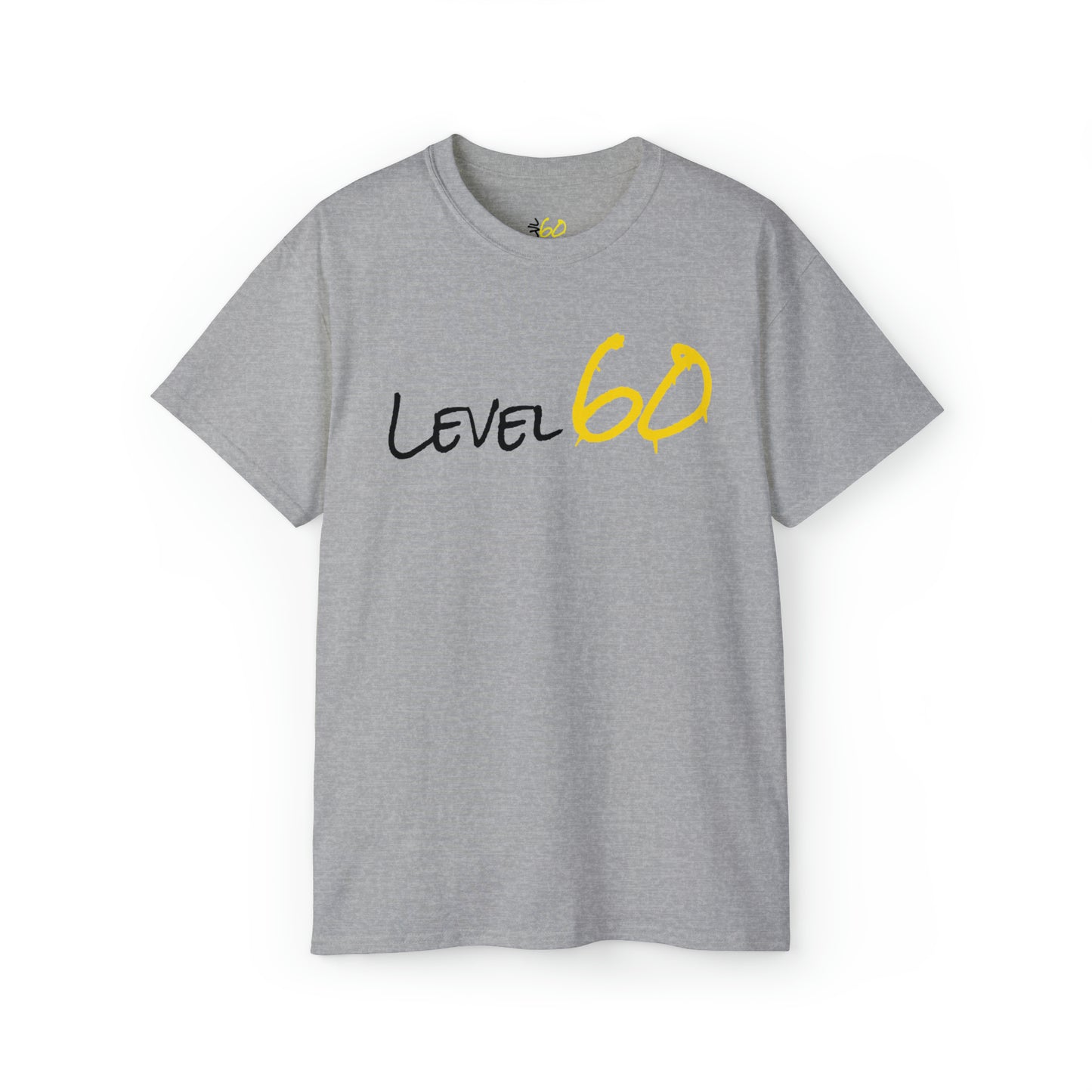 Level 60 Grey Text Tee